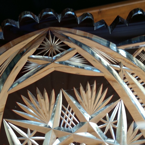 Vtg bohemian crystal oblong dish - Picture 11 of 13